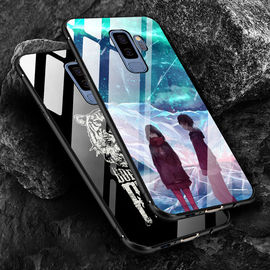 2019 Hot sale Luminous tempered glass cell phone case cover for Samsung note8 s8 s9p