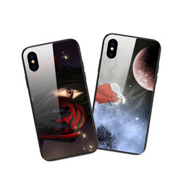 Luminous tempered glass cell phone case cover for iphone case for iphone 8 for iphone x/xr