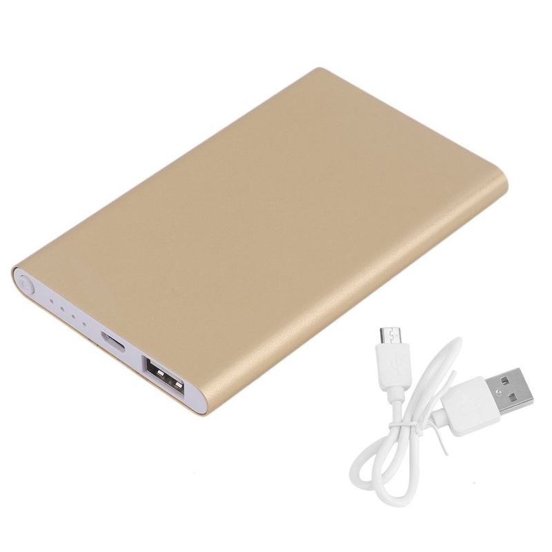 Ultra Thin Power Bank 5000mAh Large Capacity External Battery Mobile Backup Battery Powerbank Supply Charger for Smart Phone